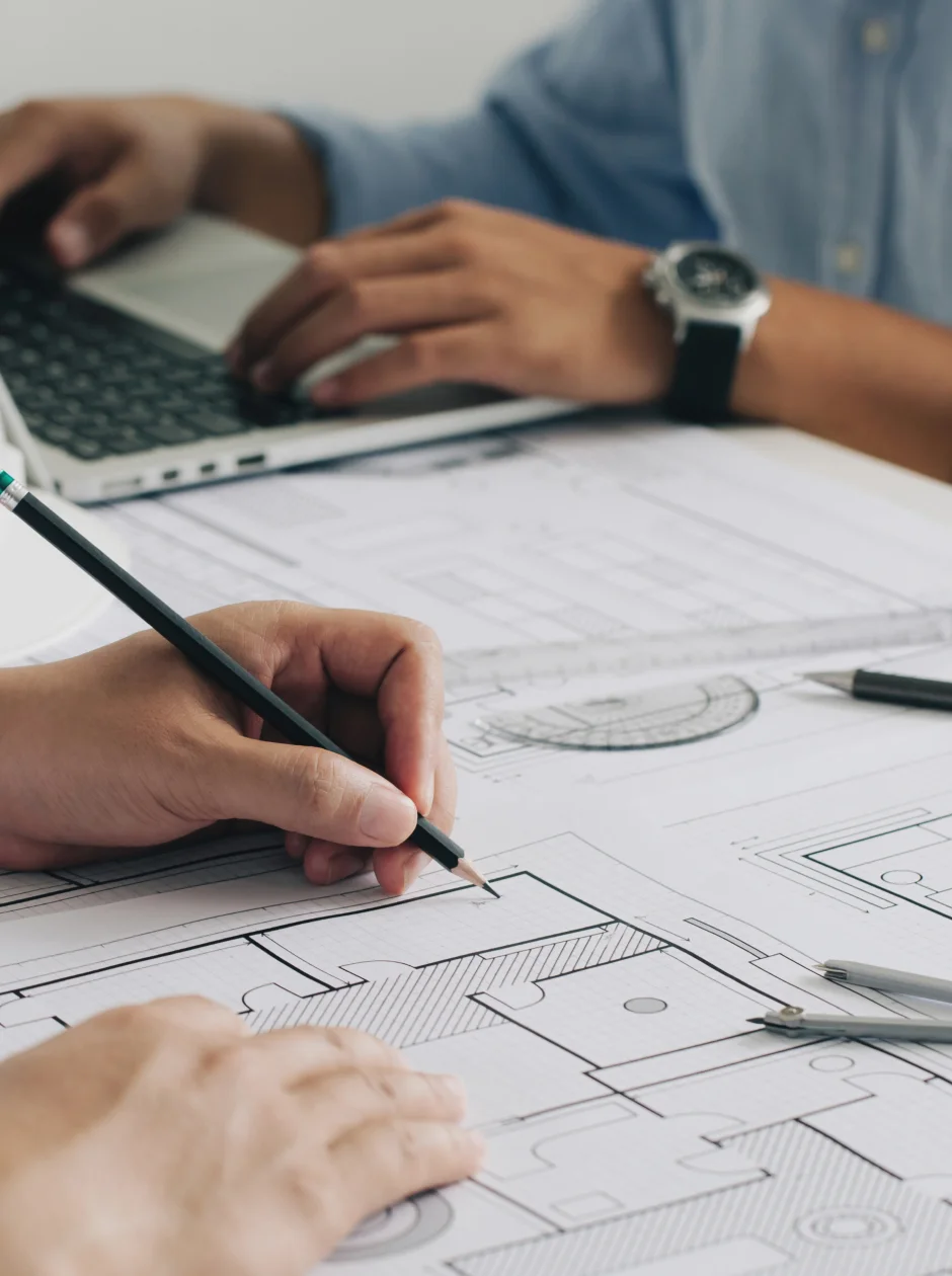 Plan architectural étudié par un contractant général